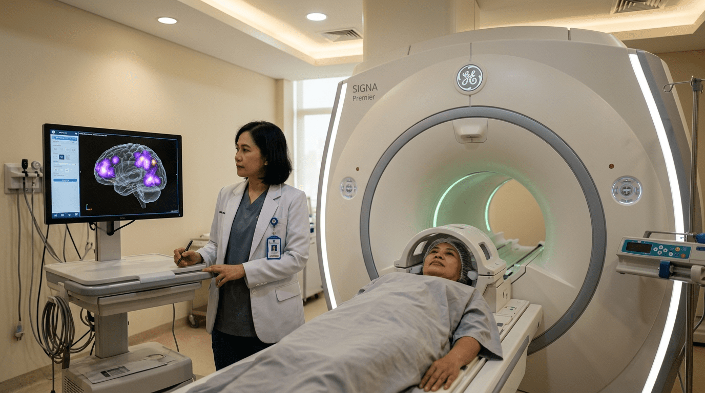 Ilustrasi pemindaian otak dengan fMRI